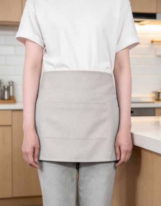 Light Gray Short Half-Apron - Image 2