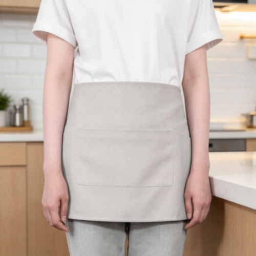 Light Gray Short Half-Apron
