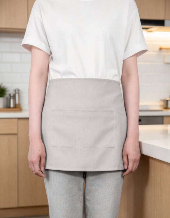 Light Gray Short Half-Apron