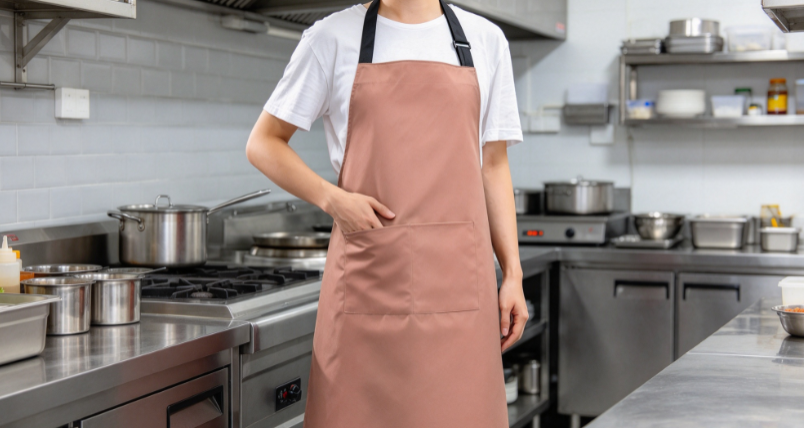 Dusty Pink Halter-Neck Kitchen Apron – Waterproof & Oil-Resistant - Image 2