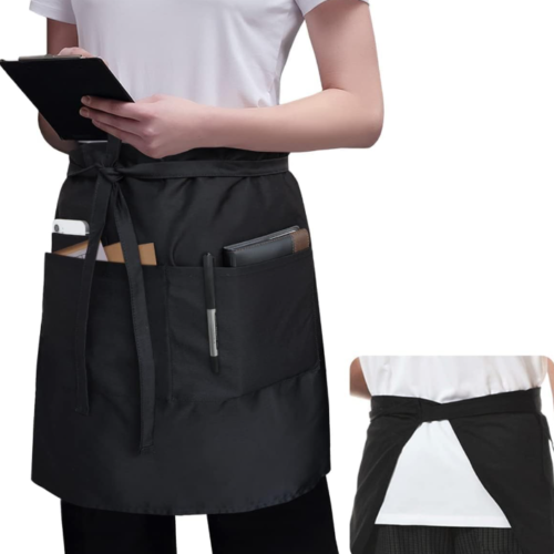 Black Multi-Pocket Waist Apron